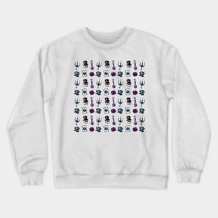 Mad Hatter Glitter Pattern Crewneck Sweatshirt